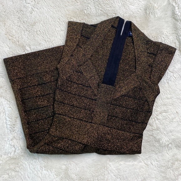 French Connection Danni Crepe Bandage Heath Dress - Picture 3 of 13